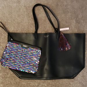 Large handbag & cosmetic bag